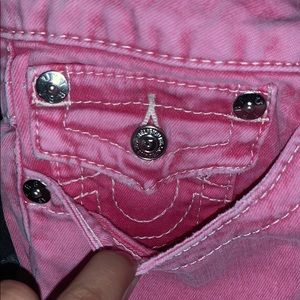 pink women true religion jeans